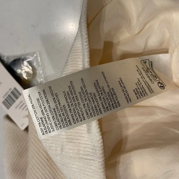 NWT Maeve by Anthropologie Women's Cream Double-Breasted Blazer Size:8P - Picture 9 of 15